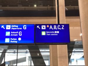 フランクフルト空港のサイン